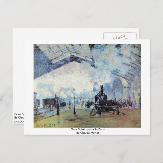 Gare Saint Lazare in Paris Von Claude Monet Postkarte (Vorne/Hinten)