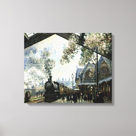 Gare St. Lazare Leinwanddruck (Vorderseite)