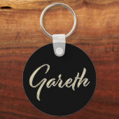 Gareth-Button-Name Schlüsselanhänger (Vorderseite)