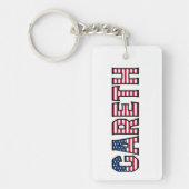 Gareth Name Vorname USA Flagge Anhänger Schlüssel Schlüsselanhänger (Vorderseite)