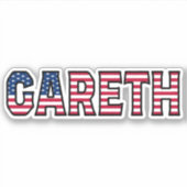 Gareth Name Vorname USA Sticker Stickerset (Vorderseite)