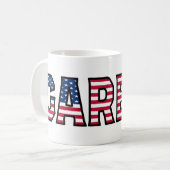 Gareth Name Vorname USA styled Tasse Kaffeetasse (Vorderseite Links)