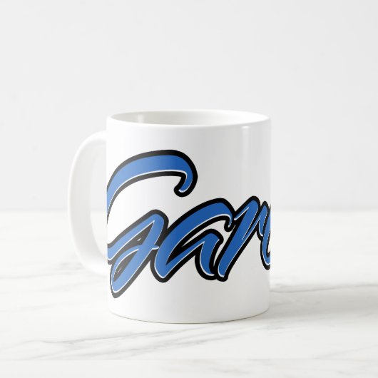 Gareth Vorname Name blue Tasse Kaffeetasse (Vorderseite Links)