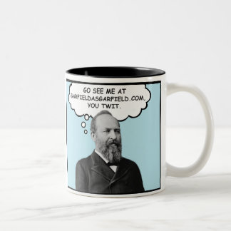 Garfield als Garfield-Streifen-Tasse Zweifarbige Tasse