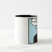 Garfield als Garfield-Streifen-Tasse Zweifarbige Tasse (Mittel)