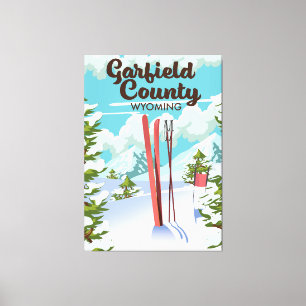 Garfield County Wyoming Skiposter Leinwanddruck