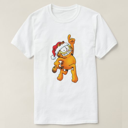 Garfield enthusiastically celebrates Christmas T-Shirt (Design vorne)