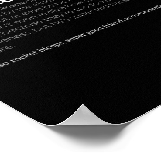 Garfield ist ein Cooles Typ Fun Compliment Poster (Ecke)