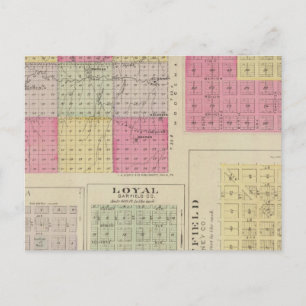 Garfield Landkreis, Creola, Ravanna, Loyal, Kansas Postkarte