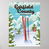 Garfield Landkreis Wyoming Ski Poster (Vorne)