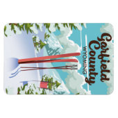 Garfield Landkreis Wyoming Ski Poster Magnet (Horizontal)