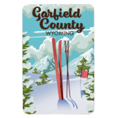 Garfield Landkreis Wyoming Ski Poster Magnet (Vertikal)