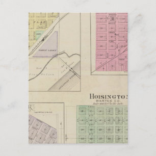 Garfield, Pawnee Rock, Heizer, Hoisington, Kansas Postkarte