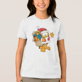 garfield santa cosplay Tri-Blend shirt (Vorderseite)