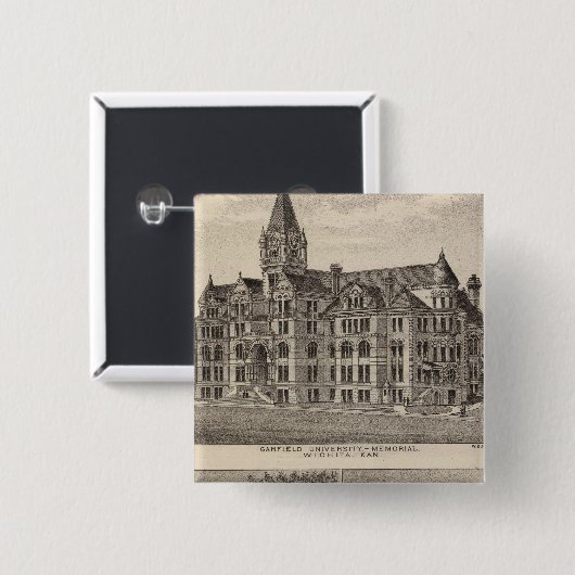Garfield University, Kansas Button (Vorne & Hinten)