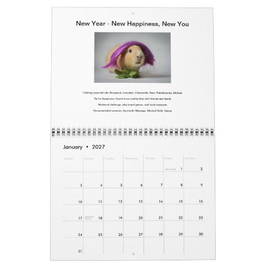 Garfunkel, das Meerschweinchen, 2015 Wandkalender (Jan 2027)