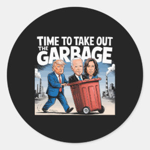 Garge für Trump 2024 Lustige Zeit, um Garge heraus Runder Aufkleber