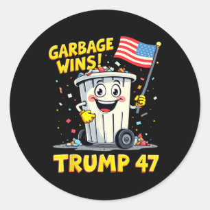 Garge gewinnt Trump 47 Team Garge für Trump 2024 W Runder Aufkleber