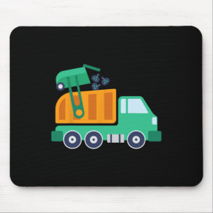 Garge Truck Abfall Gerecycelt Müllsammler Erde Da Mousepad