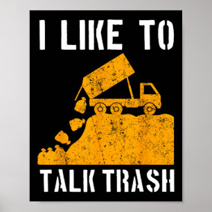 Garge Truck Abfall Gerecycelt Müllsammler Erde Da Poster