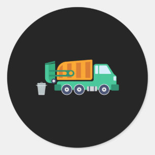 Garge Truck Recycle Müllsammler Erde Da Runder Aufkleber