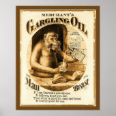 Gargelöl für Händler ~ Vintage Werbung Poster (Vorne)