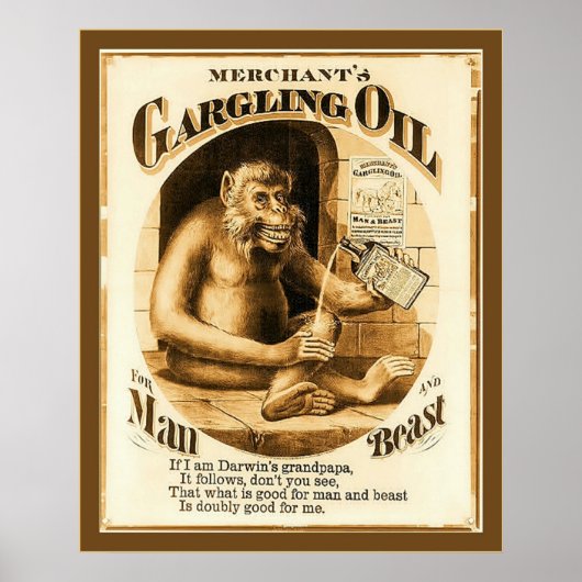 Gargelöl für Händler ~ Vintage Werbung Poster (Vorne)