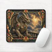 Gargoyle, Art Deco Mythisch Mousepad (Mit Mouse)