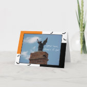 Gargoyle Bats Funny Halloween Card Karte (Vorderseite)