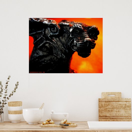 Gargoyle & Fire Poster (Küche)