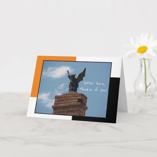 Gargoyle Funny Halloween Card Karte (Kleine Pflanze)