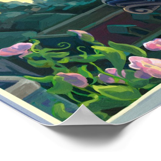 Gargoyle Guardian Fantasy Art Poster (Ecke)