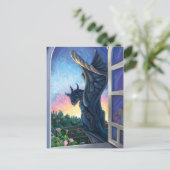 Gargoyle Guardian Fantasy Art Postkarte (Stehend Vorderseite)