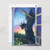 Gargoyle Guardian Fantasy Art Postkarte (Vorne/Hinten)