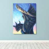 Gargoyle Guardian Leinwanddruck (Insitu (Holzboden))