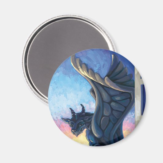 Gargoyle Guardian Magnet (Vorderseite/Rückseite)