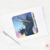 Gargoyle Guardian Quadratischer Aufkleber (Umschlag)