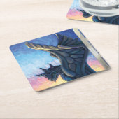 Gargoyle Guardian Rechteckiger Pappuntersetzer (angewinkelt)