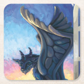 Gargoyle Guardian Rechteckiger Pappuntersetzer (Vorderseite)