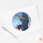 Gargoyle Guardian Runder Aufkleber (Umschlag)