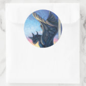 Gargoyle Guardian Runder Aufkleber (Tasche)