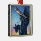 Gargoyle Guardian Silbernes Ornament (Rechts)