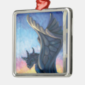 Gargoyle Guardian Silbernes Ornament (Links)