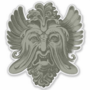 Gargoyle-Maske 5 Aufkleber