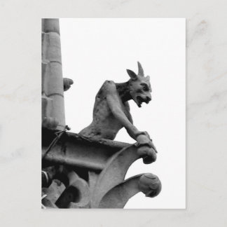 Gargoyle mit Blick auf Paris Postkarte