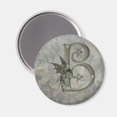 Gargoyle Monogram B Magnet (Vorderseite/Rückseite)
