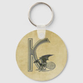 Gargoyle Monogram K Schlüsselanhänger (Vorderseite)