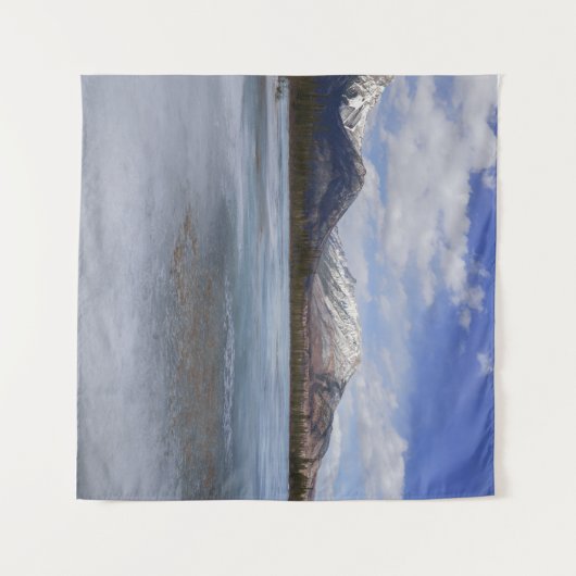 Gargoyle Mountain und Frozen Athabasca River Wandteppich (Vorderseite (Horizontal))