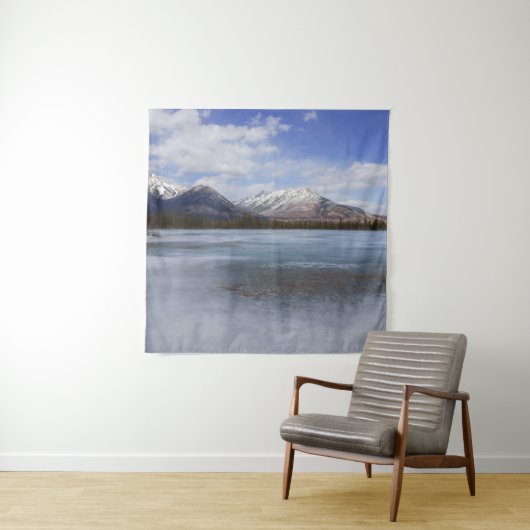 Gargoyle Mountain und Frozen Athabasca River Wandteppich (Beispiel)