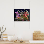 Gargoyle n Dunkle Fae Poster (Küche)